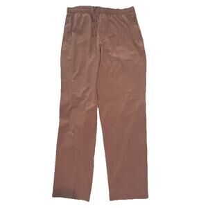 DSG Mocha Brown Elastic Waistband Pants Pockets Tapered Leg Women Sz M Comfy